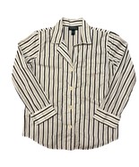 Lauren Ralph Lauren Women&#39;s Button Up Sz Medium Long Sleeve Striped Big ... - €18,70 EUR
