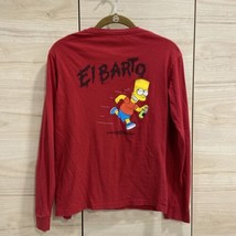 Vans x The Simpsons Shirt Boys Medium Red Long Sleeve El Barto Red B1 - £11.17 GBP