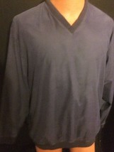 IZOD Size Medium Mens Long Sleeve Blue Jacket Bin #52 - $21.83