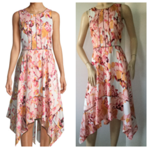 Donna Karan New York Floral Handkerchief Hem Sleeveless Dress (Sz S)$135.00 - £39.28 GBP