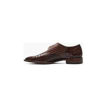 Stacy Adams Rapino Plain Toe Monk Strap Shoes Animal Print Cognac 25637-221 image 6