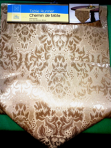 Table Runner Snow Gold 100 % Polyester 12&quot; X 72&quot; - $7.80