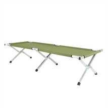 Portable Folding Camping Cot Army Green Carrying Bag Hiking Fishing Backpacking - £43.45 GBP