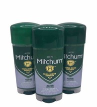 Lot Of 3 Mitchum Men Antiperspirant Gel Deodorant Triple Odor Defense Unscented - $24.74