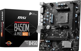 MSI B450M-A PRO MAX II ProSeries Motherboard (mATX, Supports AMD 5000/40... - $103.67