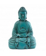 Buddha Meditating Praying 41427 Dhyana Mudra 5&quot; H Turquoise Resin - $21.78