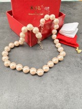 Vintage Kenneth Jay Lane Faux Pearl Beaded Necklace 17”-20 - £23.63 GBP