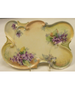 Vintage Decorative Dresser Tray Made in France Hand Painted Purple Bloss... - $742.52 MXN