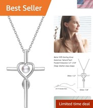 Elegant Birthstone Cross Pendant Necklace 16&quot;+2&quot; - Meaningful Women’s Je... - $60.00