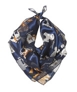 Dogs Blue Square Scarf Bandana Facial Covering 21&quot; Neckerchief Change Lo... - £9.59 GBP