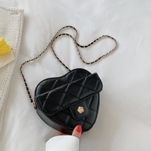 Fashion Heart Shape Crossbody Bags For Women Chain Strap Shoulder Bag Pu Leather - £20.76 GBP