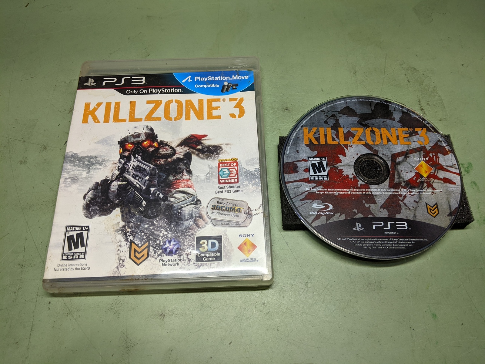Killzone 3 Sony PlayStation 3 Disk and Case - $5.70