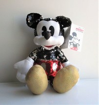 NWT Disney Store Mickey Mouse 15&quot; Plush, Color Changing Sequin, Free US Ship! - £26.08 GBP