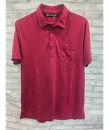 Travis Mathew Men Golf Polo Shirt Stretch Dark Red Burgundy Size L - $437.71 MXN