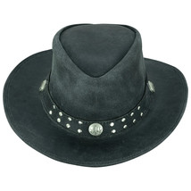 Arizona Leather Hats for Men &amp; Women Cowboy Western Style Shape able Brim Hat - £53.35 GBP