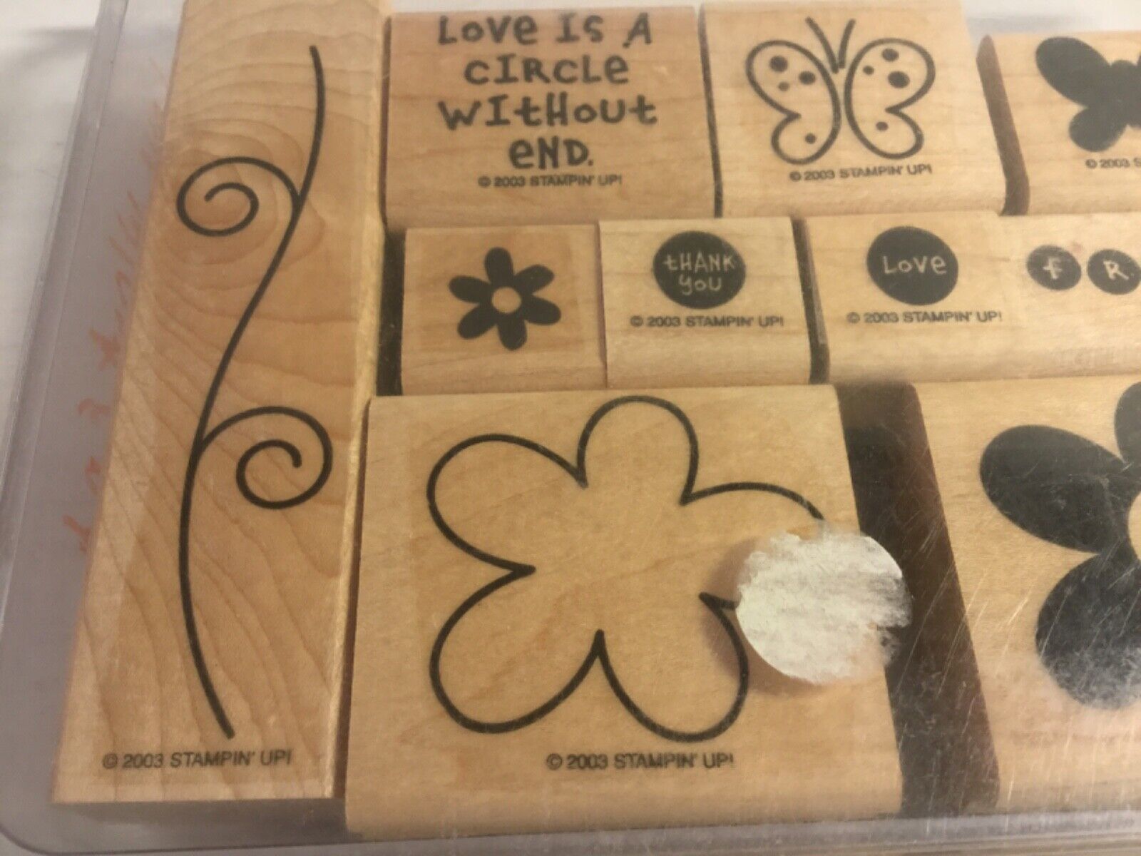 Primary image for Stampin Up 2003 “Love Without End” Set Of 10 Wood Block Rubber Mounted Stamps