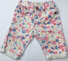 Oshkosh Capri Floral Pants Sz 18 Mos Jeans Vintage Multicolored Flowers - £16.01 GBP