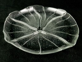 5-Section Divided Serving Platter, Libbey Glass &quot;A-La-Carte&quot; Morning Glory - £11.53 GBP