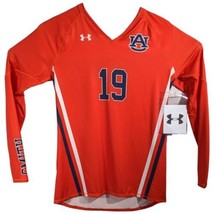 Auburn University Volleyball Shirt Fitted Size M Orange Long Sleeve Tigers Smith - £20.97 GBP