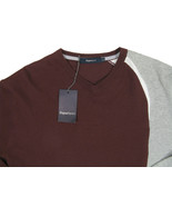 NEW Ermenegildo Zegna Sport Shirt! XL Burgundy &amp; Gray  Lighter Weight Sw... - £55.05 GBP