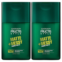 2-Pack New Garnier Fructis Style Matte &amp; Messy Liquid Hair Putty for Men, 4.2 Oz - £14.09 GBP