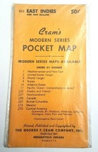 NOS Sealed 1950&#39;s Cram&#39;s Modern Series Pocket Map East Indies New Zealand No 315 - £12.20 GBP