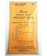 NOS Sealed 1950&#39;s Cram&#39;s Modern Series Pocket Map East Indies New Zealan... - $294.57 MXN