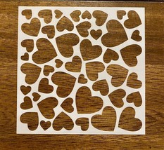 Hearts Print Stencil  10 Mil Mylar  Screen Printing, Painting, Polymer Clay Etc - £7.77 GBP