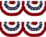 American Pleated Fan Flag Width Approx 90Cm 1.5X3Ft - US Patriotic Half ... - $26.05