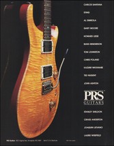 PRS 1990 Who&#39;s Who guitar players 8 x 11 ad Carlos Santana Gary Moore Al DiMeola - £3.23 GBP