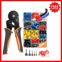 Ultimate Ferrule Crimping Tool Set - 1200 PCS Connectors &amp; Ergonomic Gri... - $64.01