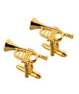 TRUMPET CUFFLINKS Musical Instrument GIFT BAG Jazz Orchestra Marching Ba... - €10,16 EUR