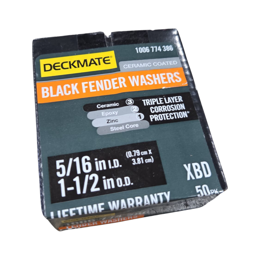 Deckmate Black Deck Bolt Exterior Fender Washer 5/16 in. x 1-1/2 in 50 Pack - $12.60