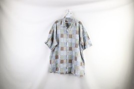 Vtg 90s Streetwear Mens XLT Checkered Bowling Hawaiian Short Sleeve Button Shirt - £31.12 GBP