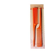 Retro Tail Combs 2 Pack 8&quot; Hair Teaser Rattail Rat Tail Mold Burnt Orang... - $273.50 MXN