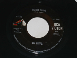 Jim Reeves Distant Drums Old Tige 45 Rpm Record Vintage RCA Label - £12.73 GBP