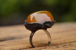 Sunny Agate , yellow ring ,agate ring ,yellow jewelry ,agate ring ,sunny agate , - £27.81 GBP