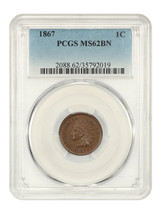 1867 1C Pcgs MS62BN - £383.63 GBP