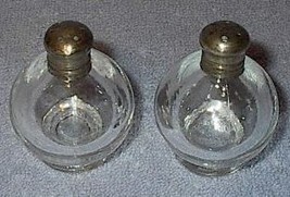 Vintage Clear Globe Sterling Caps Salt and Pepper Set - £6.23 GBP