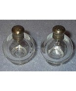Vintage Clear Globe Sterling Caps Salt and Pepper Set - $10.89 CAD