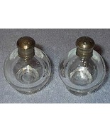 Vintage Clear Globe Sterling Caps Salt and Pepper Set - £6.34 GBP