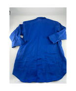 Lauren Ralph Lauren Shirt Womens Medium Blue 100% Linen Long Button Up New - $108.04 CAD