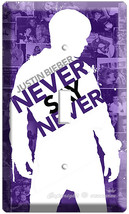 Justin Bieber Never Say Purple Light Switch Cover Plate From 3 D Music Movie Dvd - £7.98 GBP