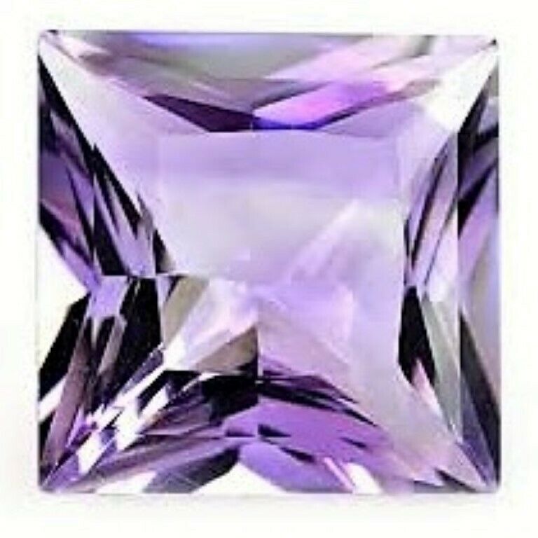 AMETHYST GEM PRINCESS CUT PURPLE BRAZIL GENUINE GEMSTONE NATURAL SQUARE ... - $3.91