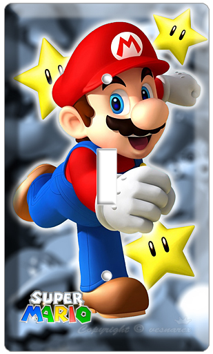NEW SUPER MARIO BROS SINGLE LIGHT SWITCH COVER NINTENDO LUIGI YOSHI WII DS GAME