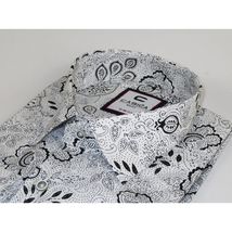 Men's Shirt By CASILA Turkey Cotton Blend Long Sleeves 501700-05 Black Floral image 5