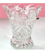 Vintage Crystal 5&quot;×4.5&quot;×3&quot; Base Vase - £10.21 GBP