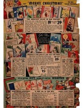 1938 Vintage Sears Catalog Page Christmas Card / Gift Wrap Advertising See Pic. - £11.25 GBP