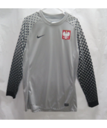 Nike Poland Soccer Player Vapor Goalie Warm Up Jersey Gray Sz L Olympic ... - £100.88 GBP
