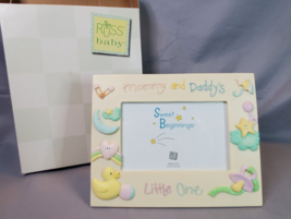 Russ Sweet Beginnings Mommy and Daddy&#39;s Little One Handpainted Photo Fra... - £15.53 GBP